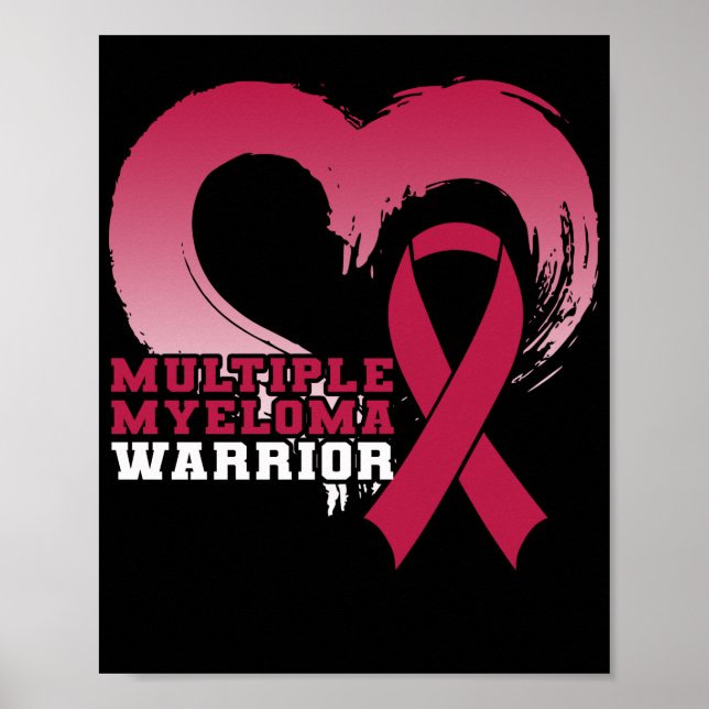 Poster Myélome multiple Coeur de sensibilisation du guerr (Devant)