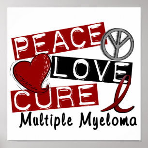 Poster Myélome multiple de traitement d'amour de paix