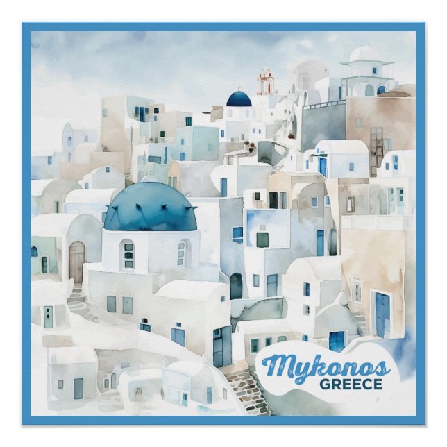Poster Mykonos Grèce (Devant)
