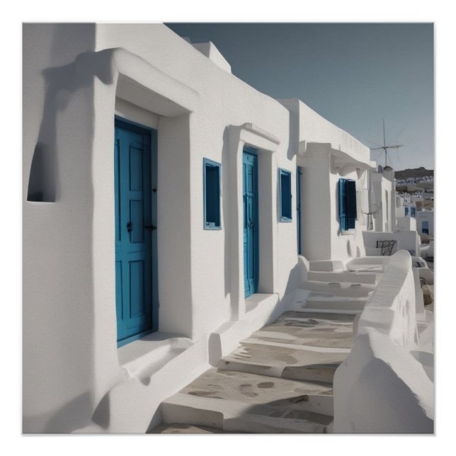 Poster Mykonos Grèce Travel (Devant)
