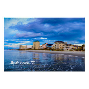 Poster Myrtle Beach, Caroline du Sud Ocean Beach Vue