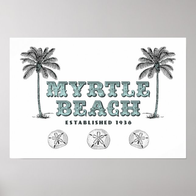 Poster Myrtle Beach SC Est 1938 (Devant)