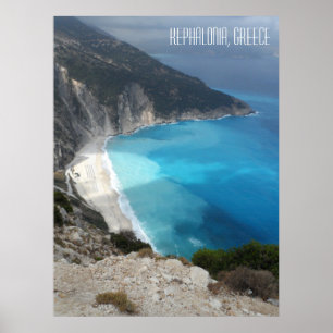 Poster Myrtos Beach Grec Kefalonia Île Grèce