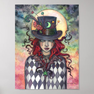 Poster Mystérieux Cirque Mad Hatter Girl Molly Harrison