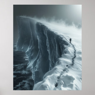 Poster mystérieux Inconnu Antarctica vue aérienne