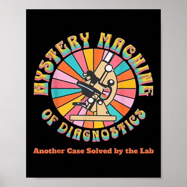 Poster Mystery Machine Of Diagnostics Retro Lab Week 2025 (Devant)