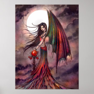 Poster Mystic Automne Vampire Imaginaire Fairy Halloween 