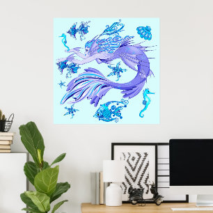 Poster Mystic Fairy Purple Créature Carreaux en céramique
