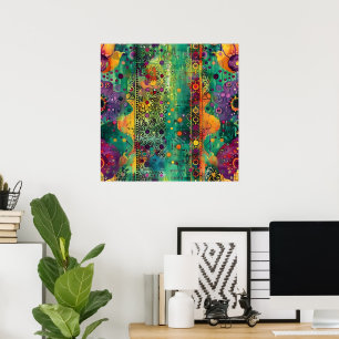 Poster Mystic Flow – Art abstrait psychédélique énergétiq