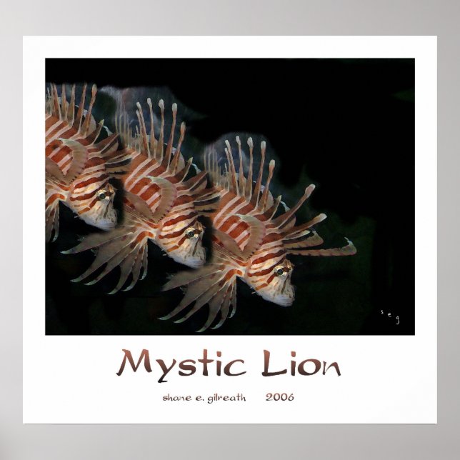 Poster MYSTIC LION Art Print (Devant)