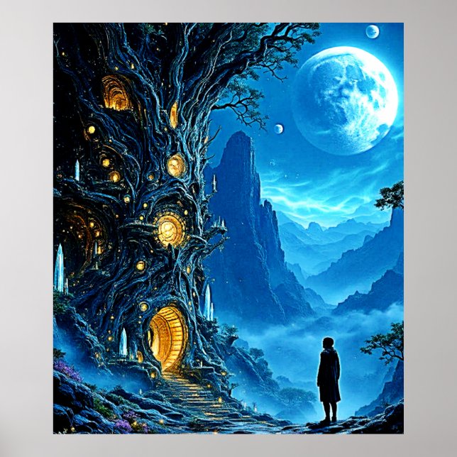 Poster Mystic Tree Home Dreamscape (Devant)
