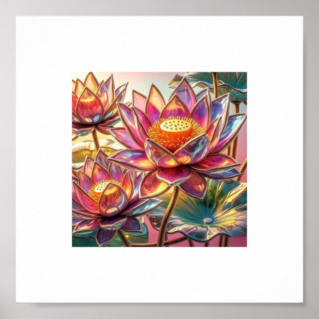 Poster "Mystical Desert Mirage - Surreal Camel Caravan" (Devant)