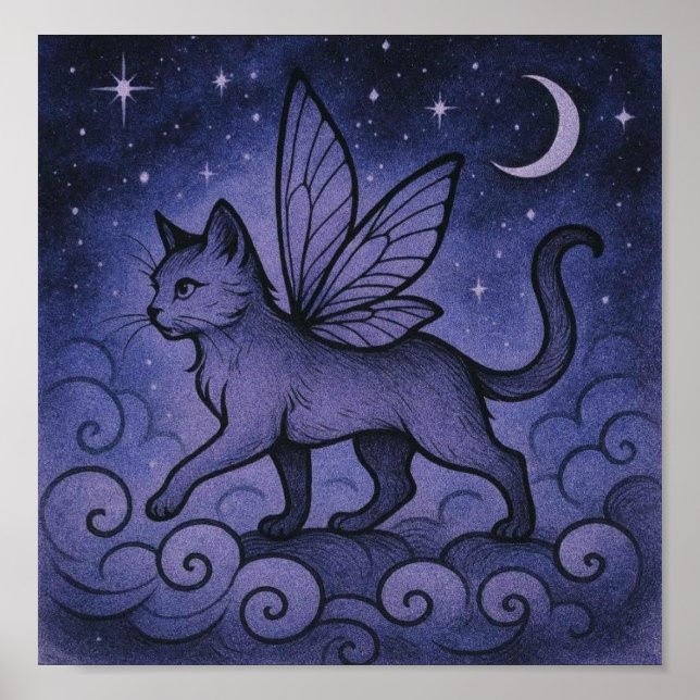 Poster MysticButterFlyCat (Devant)