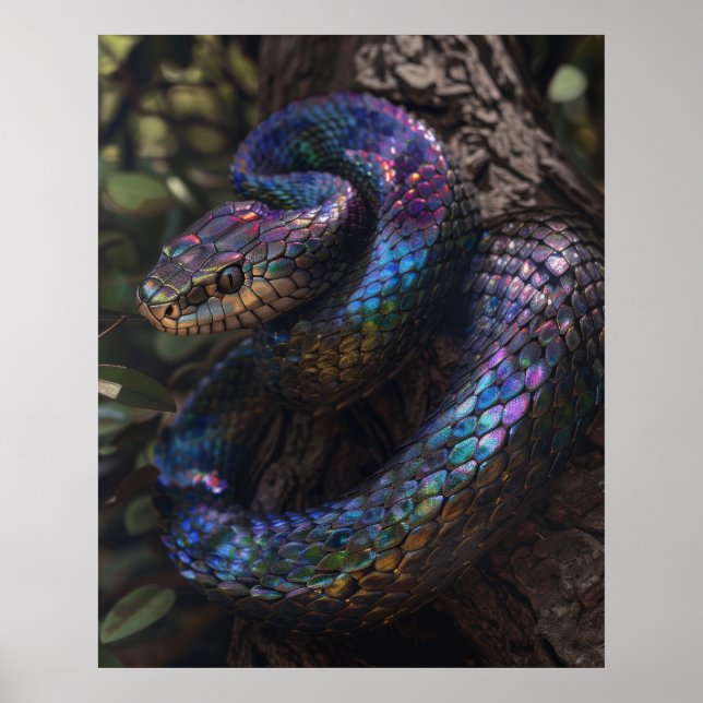 Poster Mystique Arc-en-ciel foncé Iridescente Viper potea (Devant)