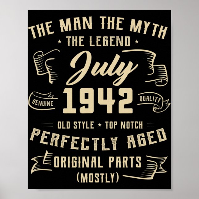 Poster Mythe de l'homme homme légende Juillet 1942 80e an (Devant)
