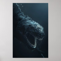Poster mythique de créature marine - 1000 Mètres d