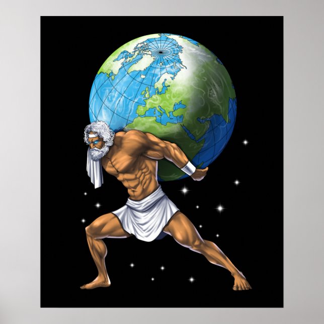 Poster Mythologie grecque Dieu Atlas (Devant)