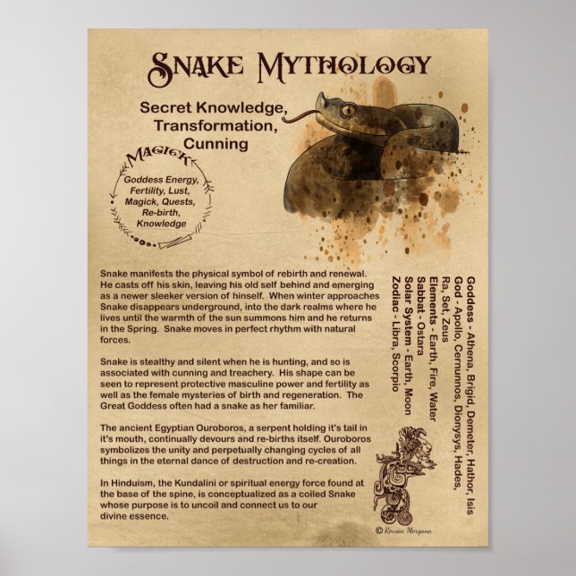 POSTER MYTHOLOGIQUE SNAKE (Devant)