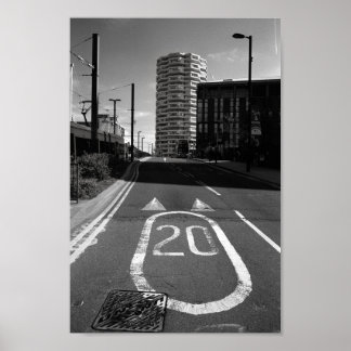 Poster N° 1 Croydon, Londres, Royaume-Uni 8" x 12". Impri