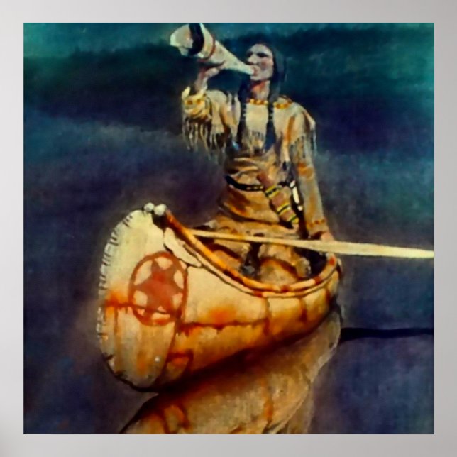 Poster N C Wyeth Peinture occidentale "L'appel de l'orign (Devant)