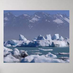 Poster NA, États-Unis, Alaska, chaîne St. Elias, rivière