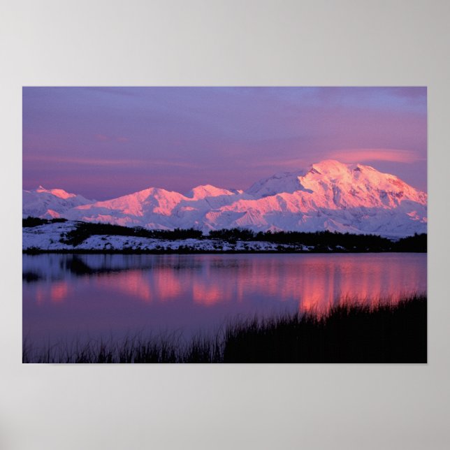 Poster NA, USA, Alaska, Denali NP, Mt. McKinley, (Devant)