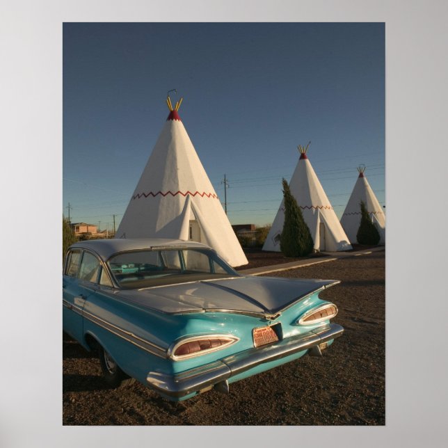 Poster NA, USA, Arizona, Holbrook Route 66, Wigwam (Devant)