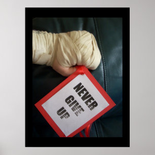Poster N'abandonnez jamais, en enfermant dans une boîte