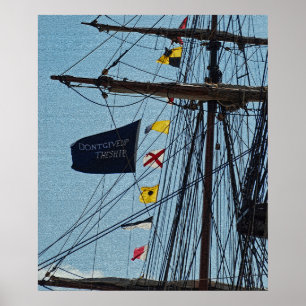 Poster N'abandonnez pas l'affiche/l'impression du drapeau