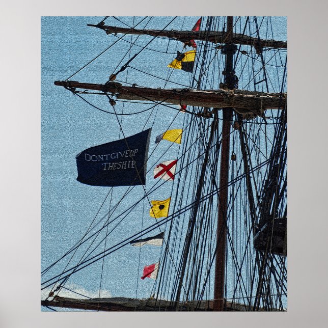 Poster N'abandonnez pas l'affiche/l'impression du drapeau (Devant)