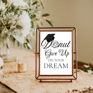 Poster N'abandonnez pas votre rêve Graduation donut