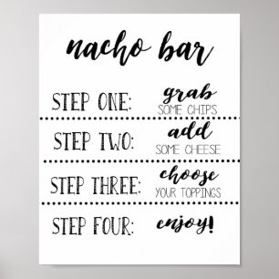 Poster Nacho Bar Sign, Faites vos propres Nachos
