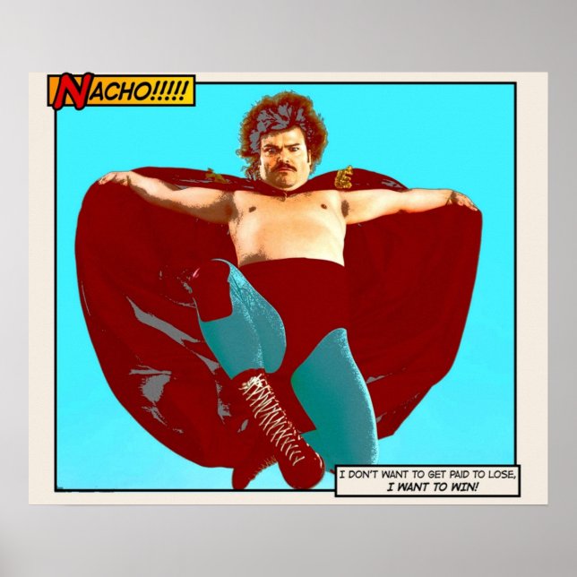 Poster Nacho Libre Je Veux Gagner (Devant)