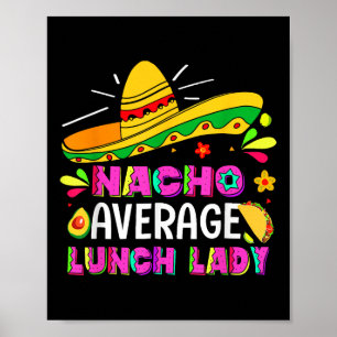 Poster Nacho Moyenne Déjeuner Lady Cinco De Mayo Fiesta