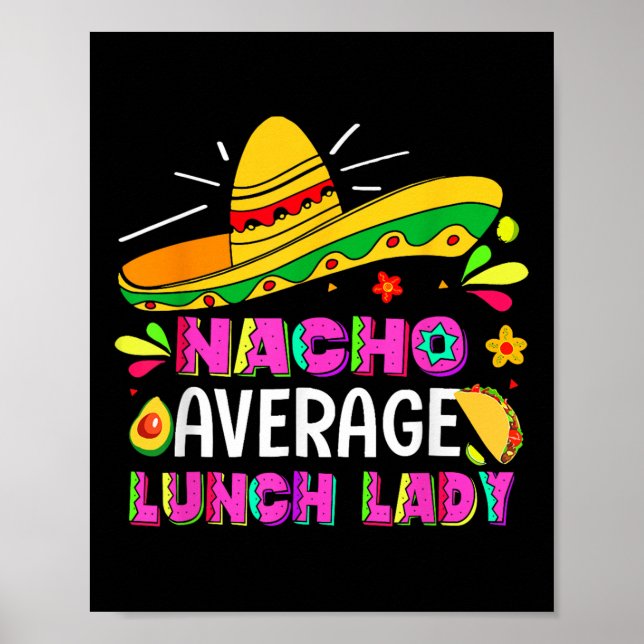 Poster Nacho Moyenne Déjeuner Lady Cinco De Mayo Fiesta (Devant)
