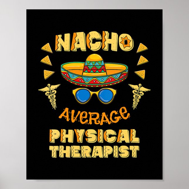 Poster Nacho Moyenne Physiothérapeute Cinco De Mayo (Devant)