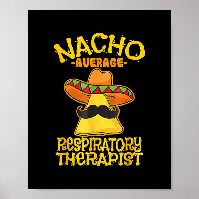 Poster Nacho Thérapiste respiratoire moyen Asthma Cinco (Devant)