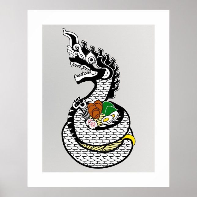 Poster Naga Ramen Thai Japon Fusion alimentaire Imaginair (Devant)
