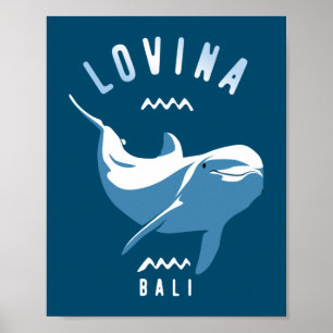 Poster Nage avec Dolphins Lovina Bali