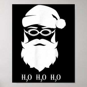 Poster Nage Noël Père Noël H20 Nage Noël