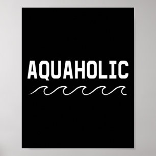 Poster Nageur Bateau Aquaholique Natation Sports Aquatiqu
