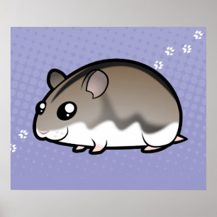 Poster Nain de dessin animé Hamster