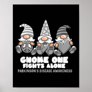 Poster Nain de la maladie de Parkinson portant un combat 