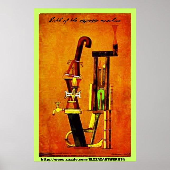 Poster "naissance de la machine à expresso" (Devant)