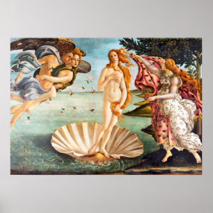 Poster Naissance de Vénus dans une bouteille restaurée et