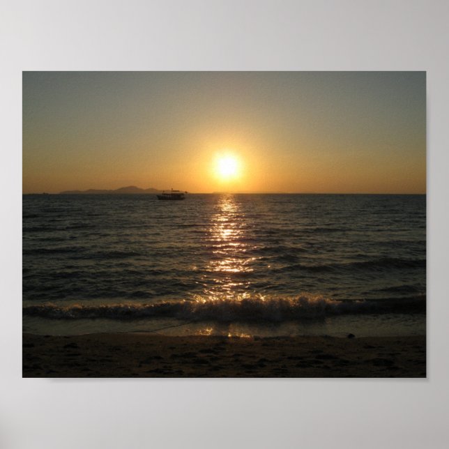Poster Naklua Beach Sunset .. Pattaya, Chonburi, Thaïland (Devant)