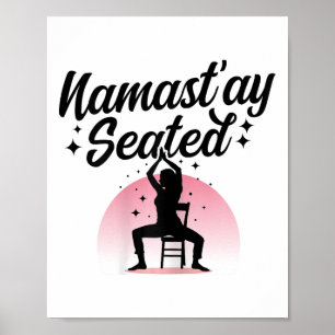 Poster Namasté Assis - Yoga de chaise