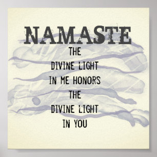 Poster Namaste citation aquarelle abstraite conception gr