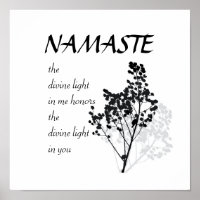 Namaste cite du texte sur l'art de la nature noire