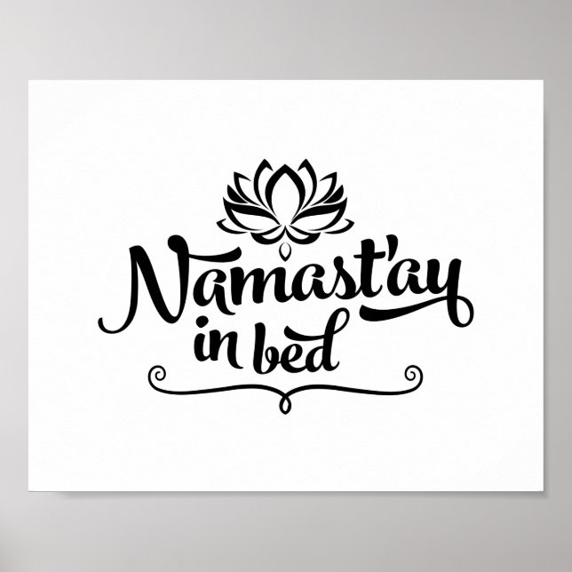 Poster Namaste Funny Citation CUSTOMIZABLE (Devant)